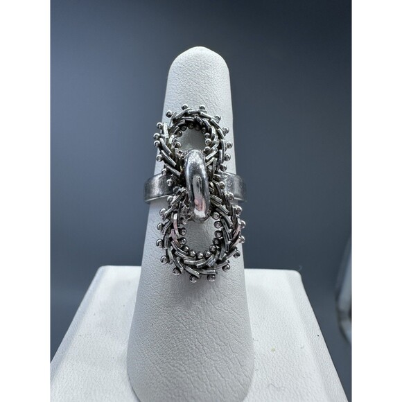 Diamant's 925 M. O. Mexico Amazing Articulated Links Sterling Silver Ring 6.5 - Picture 2 of 5